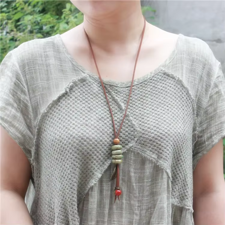 Miredo bijoux en gros mode pendentif en céramique artware collier livraison directe 2X105