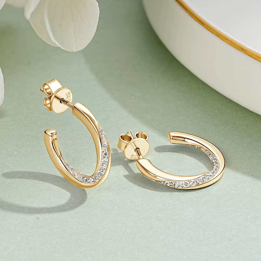 Vinregem 3EX VVS1 D couleur véritable Moissanite diamants pierres précieuses boucles d'oreilles clous 925 en argent Sterling bijoux fins avec GRA vente en gros