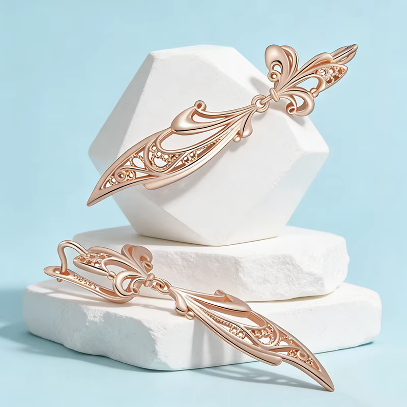 Kinel – boucles d'oreilles longues brillantes uniques pour femmes