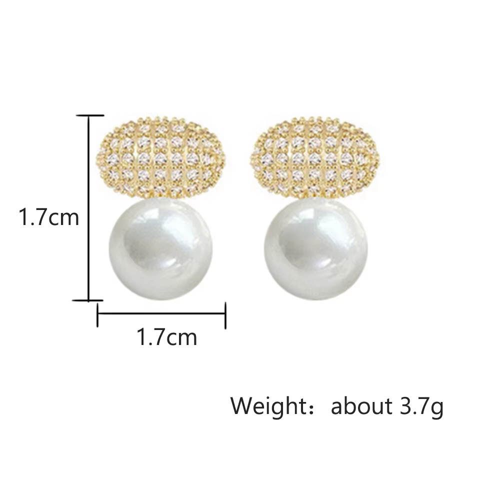 Boucles d'oreilles ovales en perles pour femmes