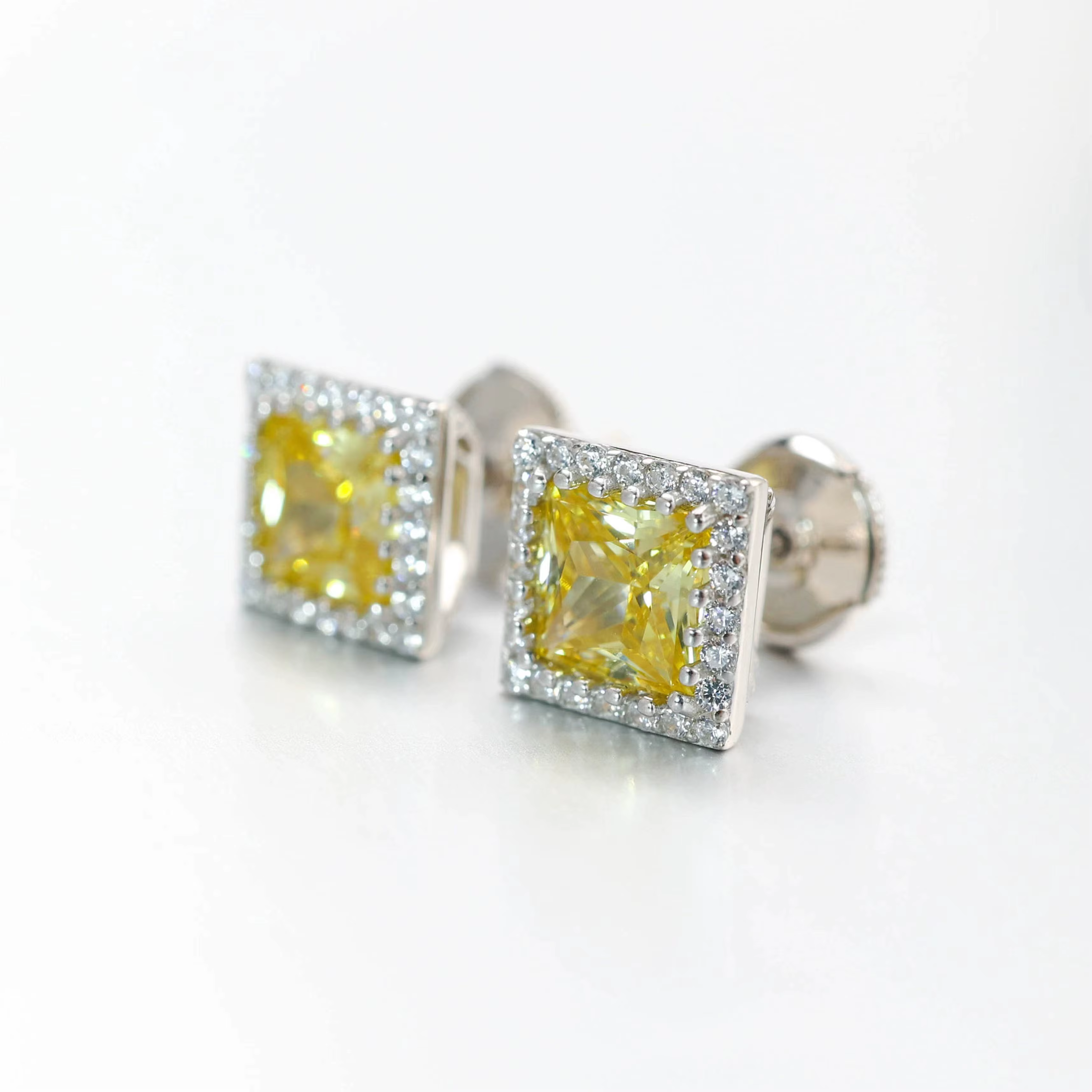 Boucles d'oreilles à tige en argent regardé 925 pour femme