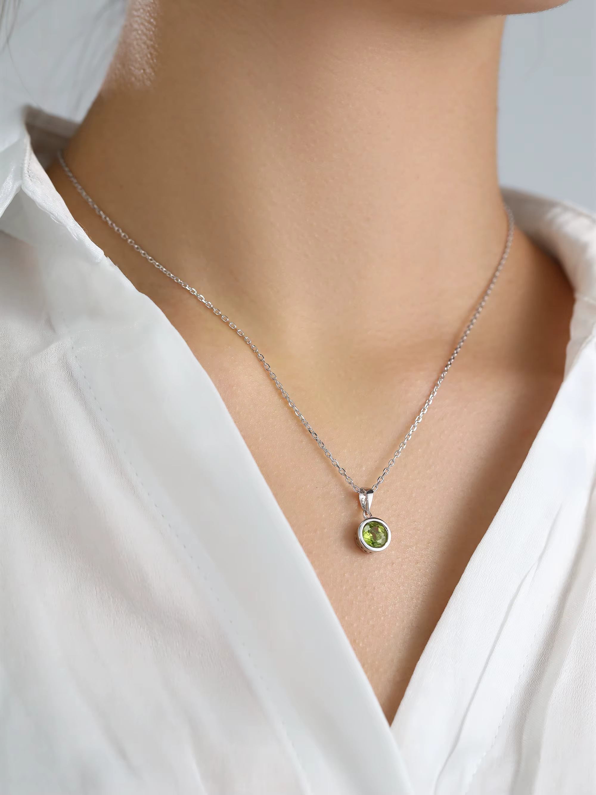 Collier pendentif en argent regardé 925 pour femme
