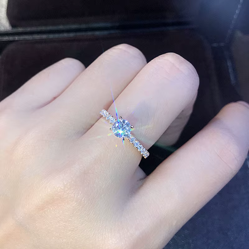 Bague de fiançailles de mariage en argent Sterling 925 pour femmes