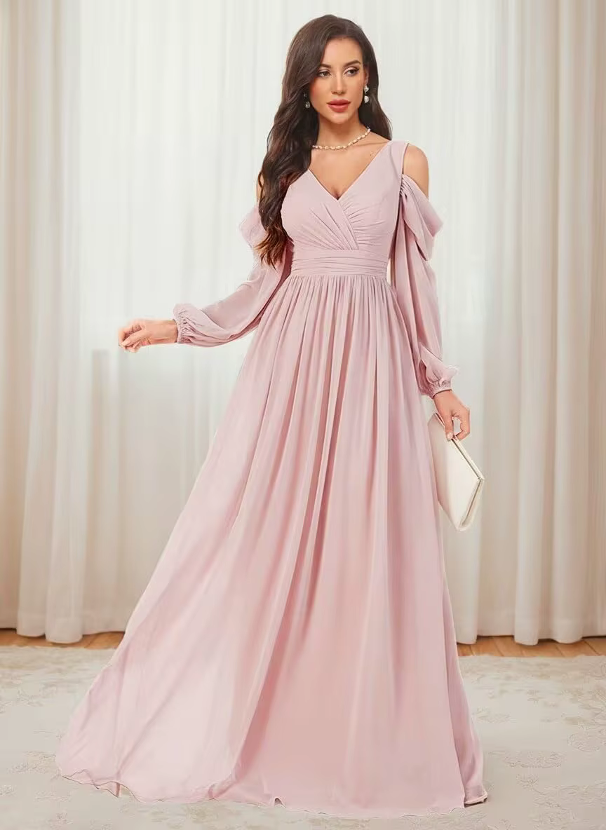 Robes de demoiselle d'honneur à épaules dénudées pour femmes