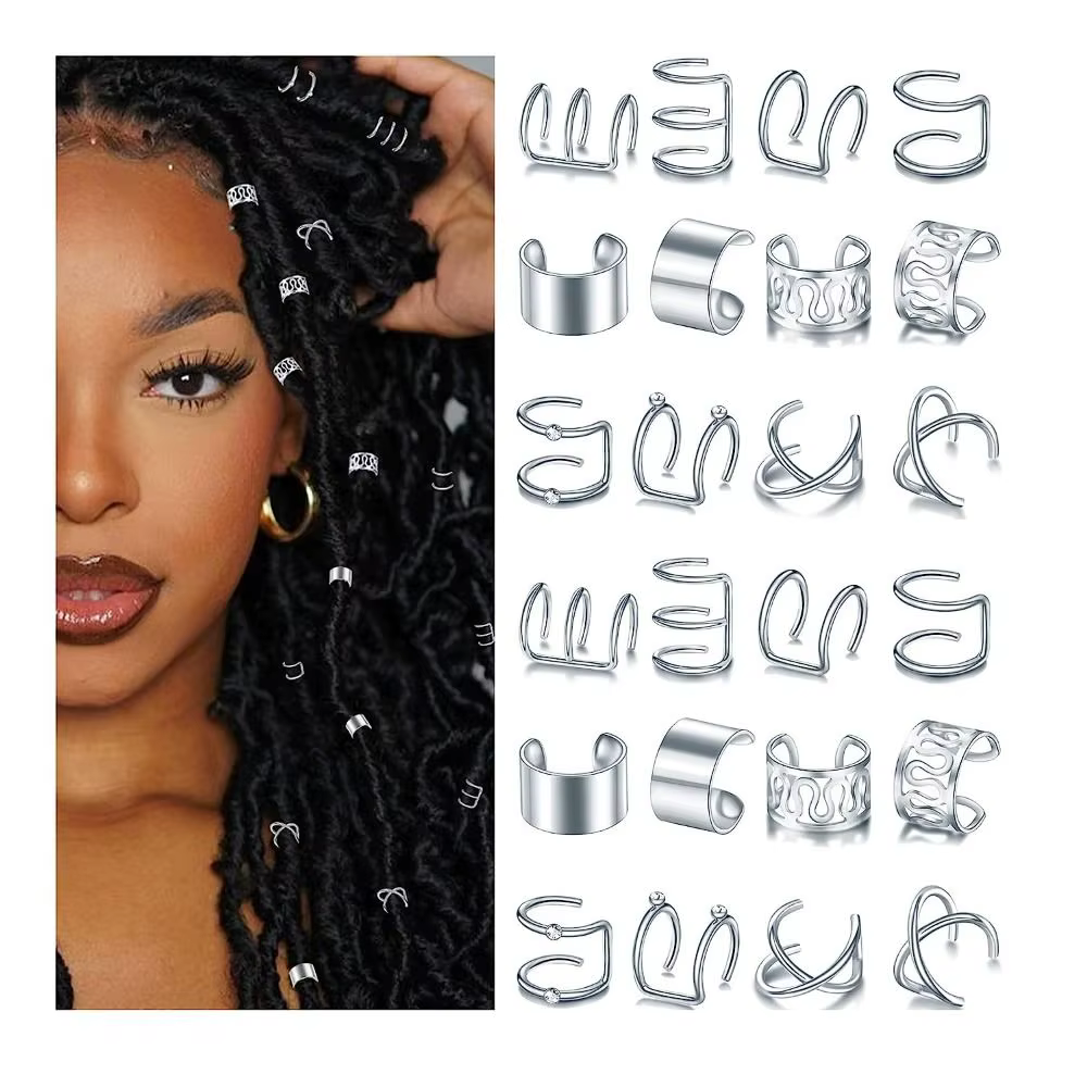 Bijoux de Cheveux pour Tresses en Alliage de Strass Clip