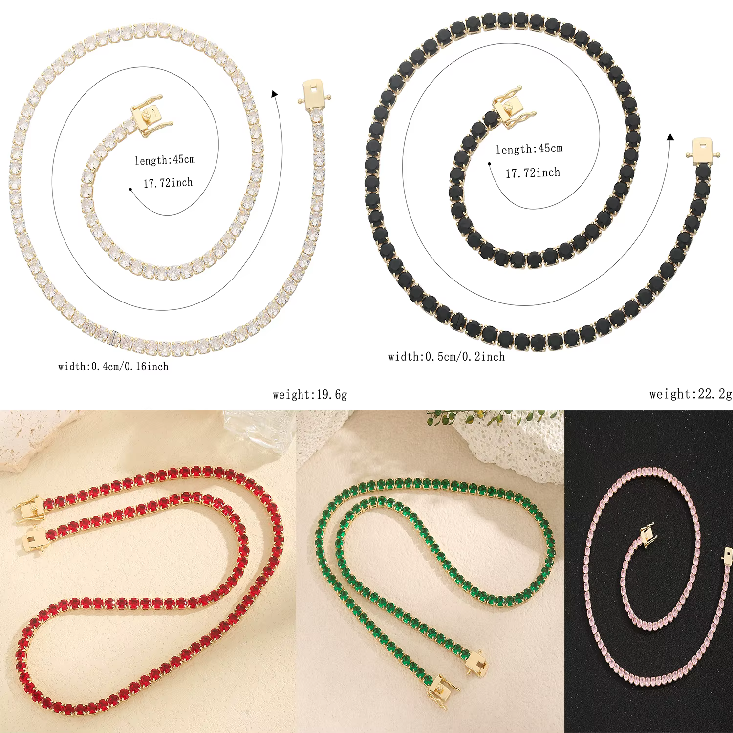 Nouveau collier Monaco S-Clasp en noir