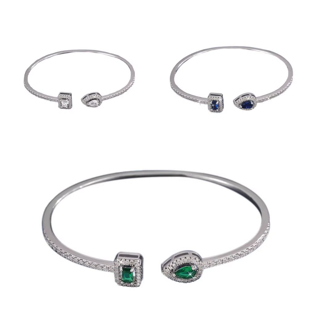 Bracelet manchette en zircon cubique