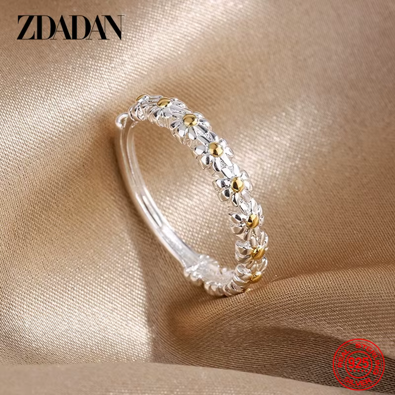 Bague Ajustable en Argent Sterling 925 pour Femme et Fille