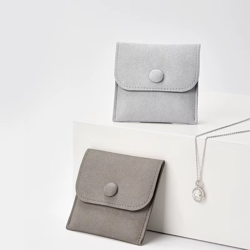 Oirlv Luxueux pochette à bijoux en velours 5 pièces