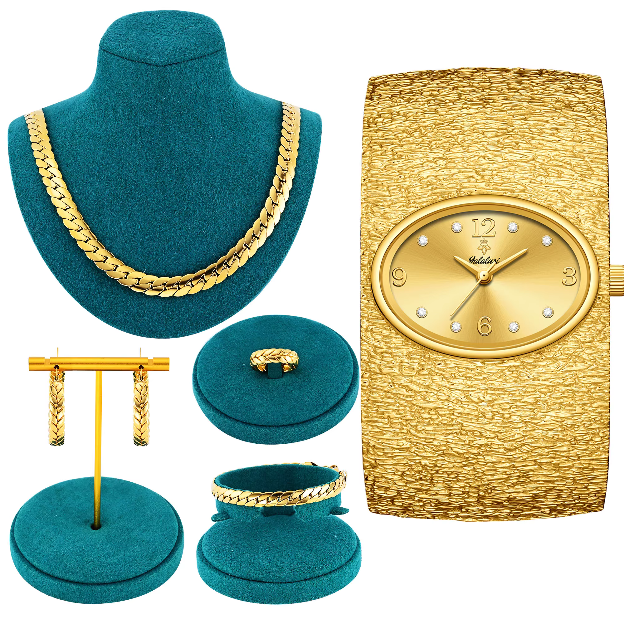 Ensemble de bijoux classiques à la mode : collier