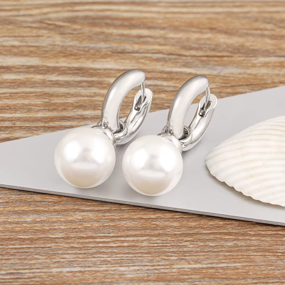 Nidin mode perles pendentif boucles d'oreilles pour femmes Fwmale accessoires fins cerceau bohême oreille bijoux cadeau de mariage en gros
