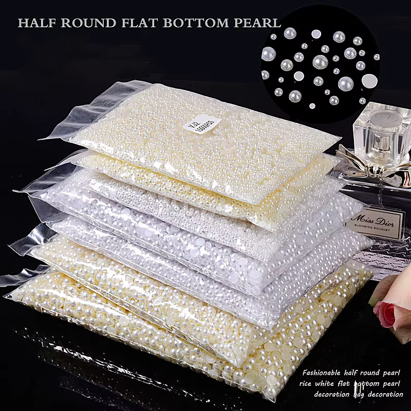 Perle d'imitation ABS blanc ivoire 2-25mm