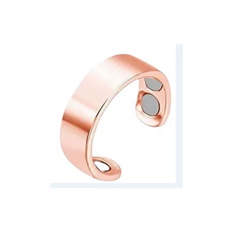 WOUWU anneaux magnétique santé énergie doigt ouvert manchette anneau réglable femmes hommes bandes de mariage 6mm de large bijoux minimalistes
