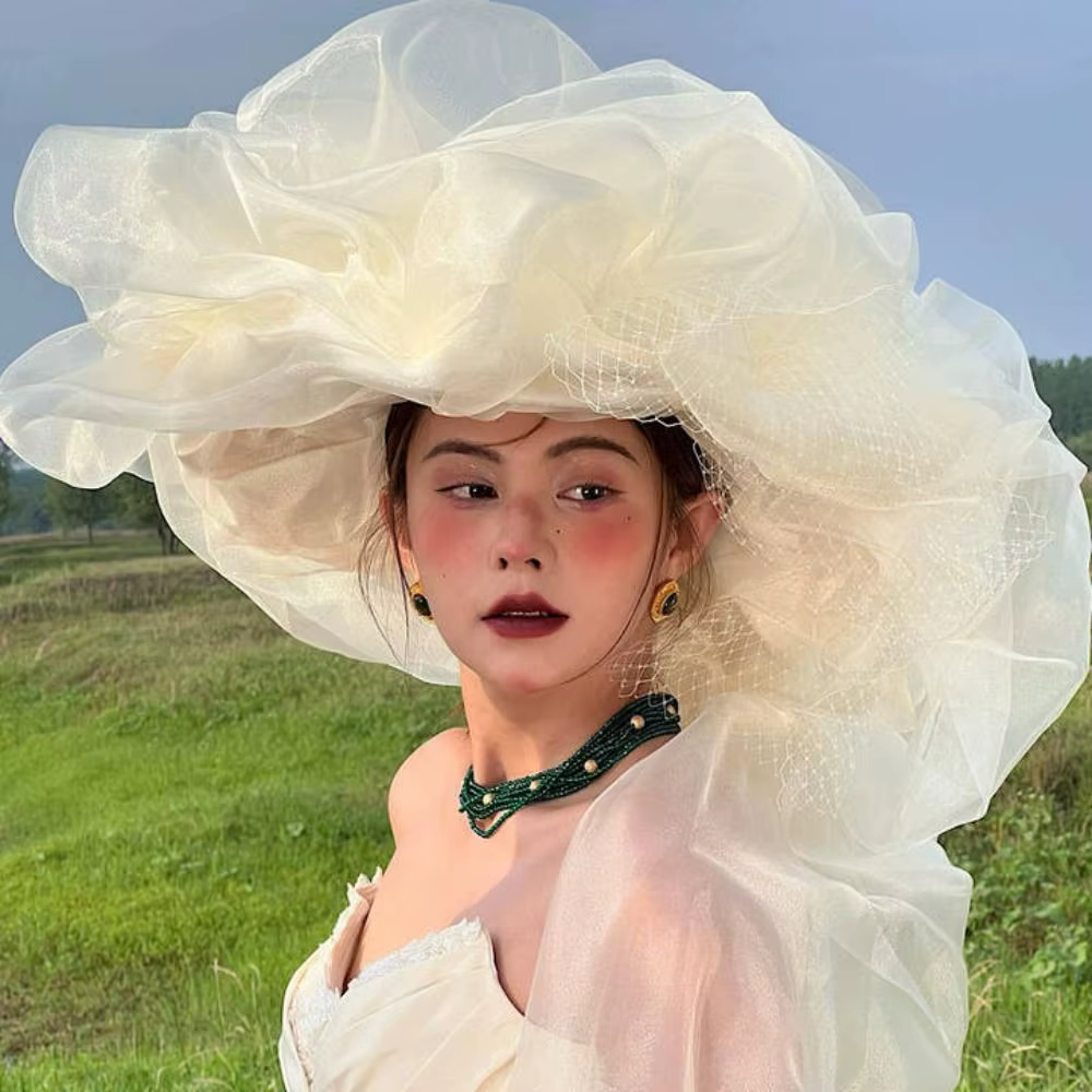 Coiffe de mariée de style français romantique