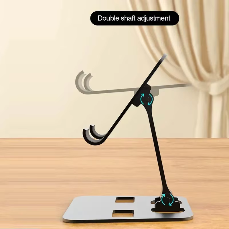 Support de téléphone de bureau pliable universel en alliage d'aluminium