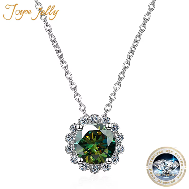 PomerceJelly-Collier Diamant Moissanite pour Femme