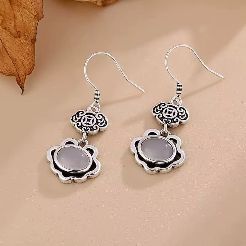 Boucles d'oreilles Vintage en argent Sterling S925 pour femmes