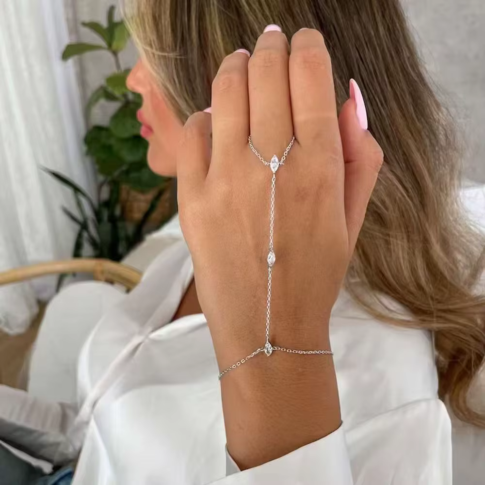 Bracelet de fête en cristal de Zircon scintillant pour femmes
