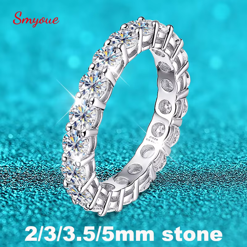 Smyoue – bague Moissanite complète pour femmes