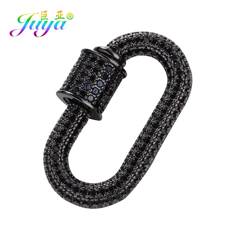 Juya fait à la main créatif spirale médaillon pendentif mousqueton fermoirs accessoires pour bricolage Punk maille chaînes mode breloques fabrication de bijoux