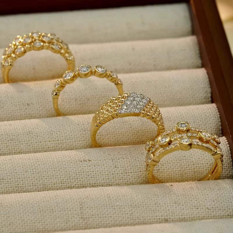 Bague plaquée or 18 carats pour femme