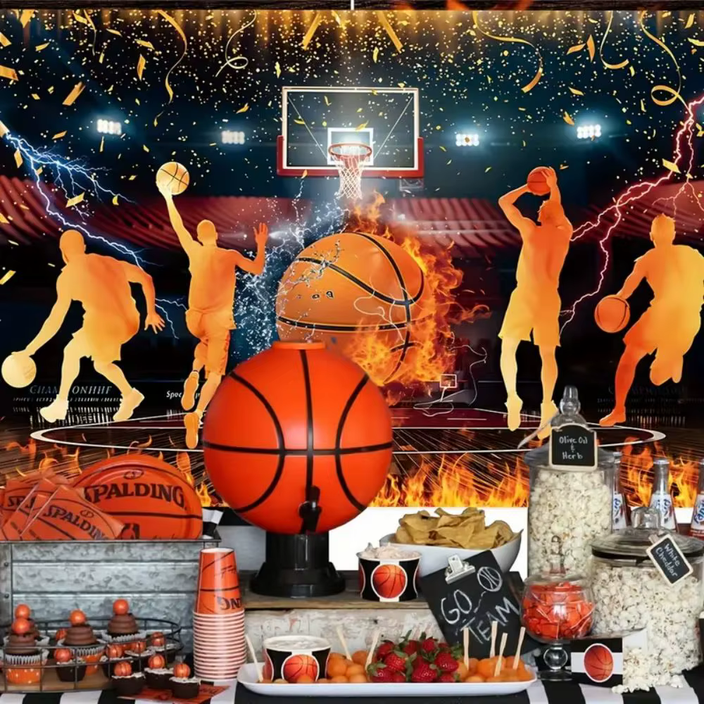 VIKAMA flamme basket-ball cérémonie fond bannière fête d'anniversaire décoration Festival