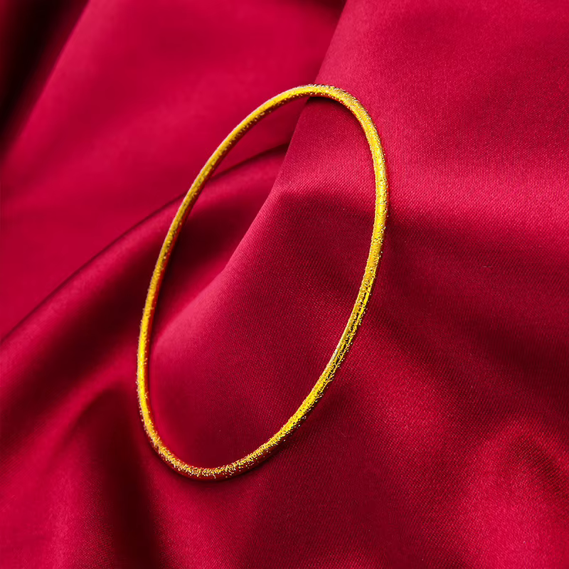 Bracelet mince de style fermé en or 24 carats | AU999 Pure Gold