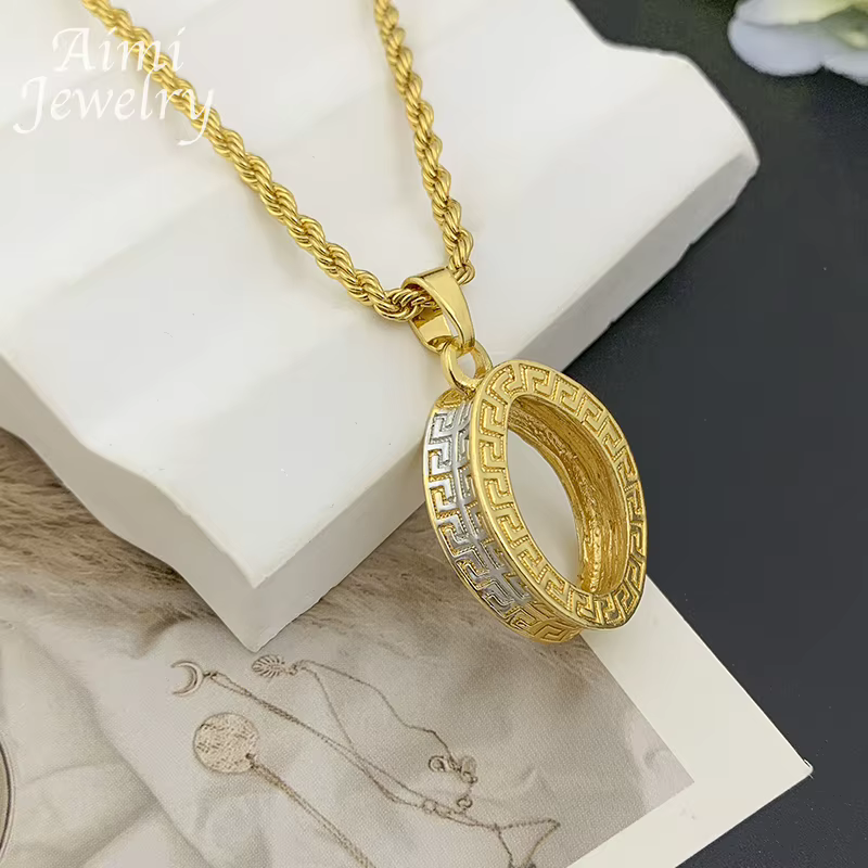 Ensemble de bijoux de luxe plaqués or pour femmes