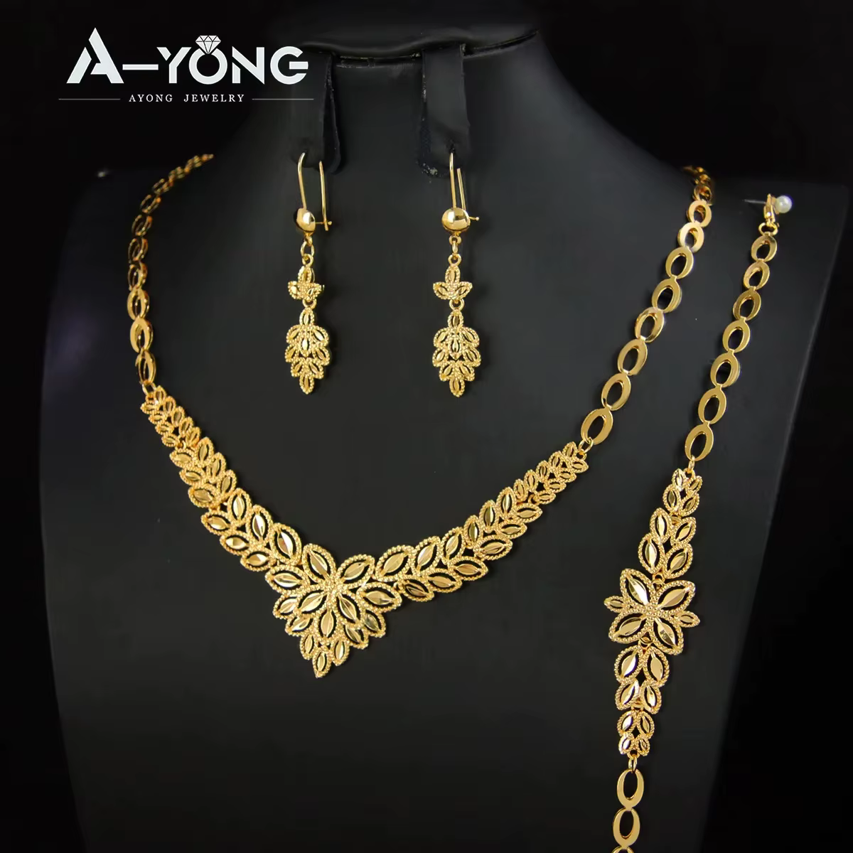 Ensemble de bijoux de mariage de luxe dubaï