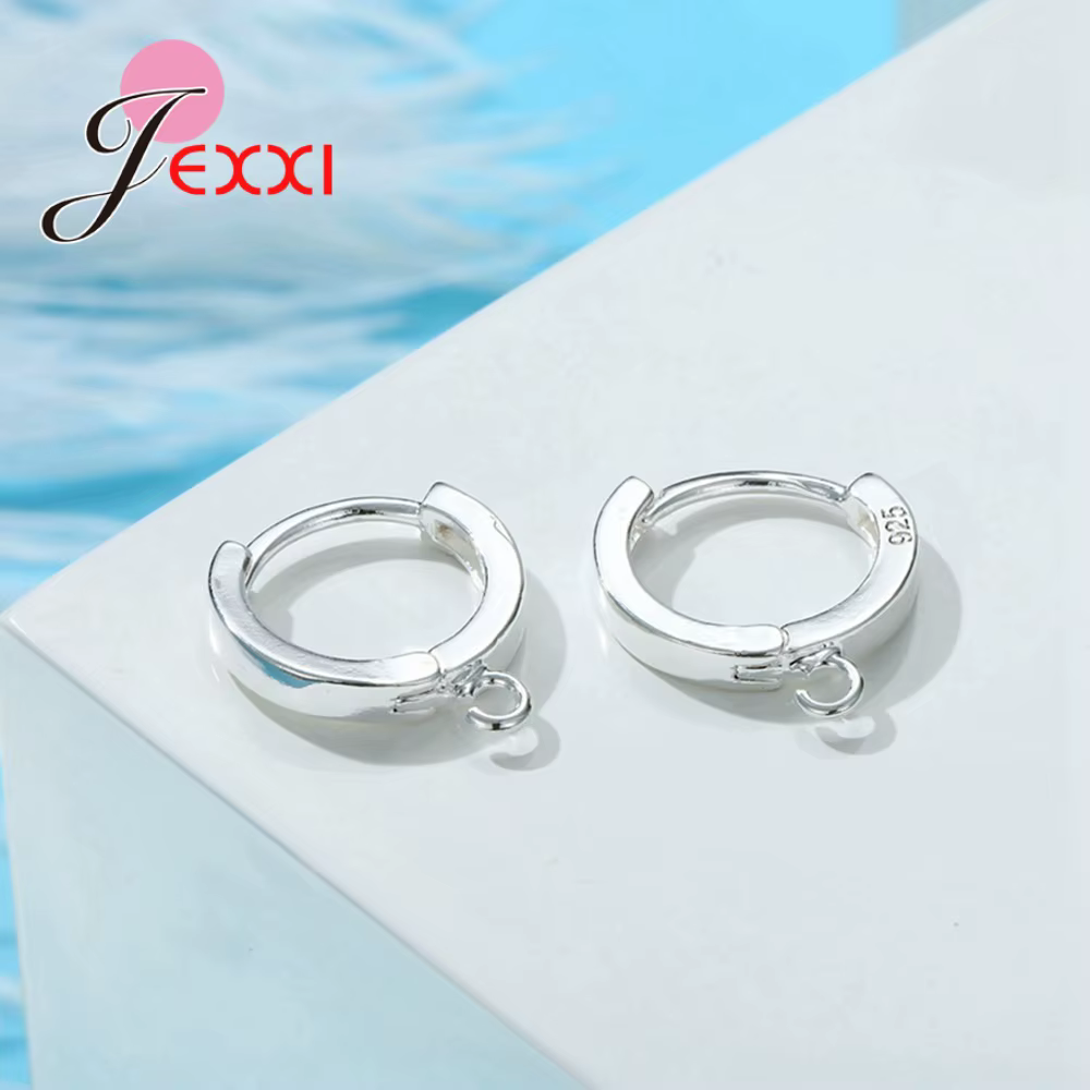Boucles d'oreilles créoles classiques en argent Sterling 925