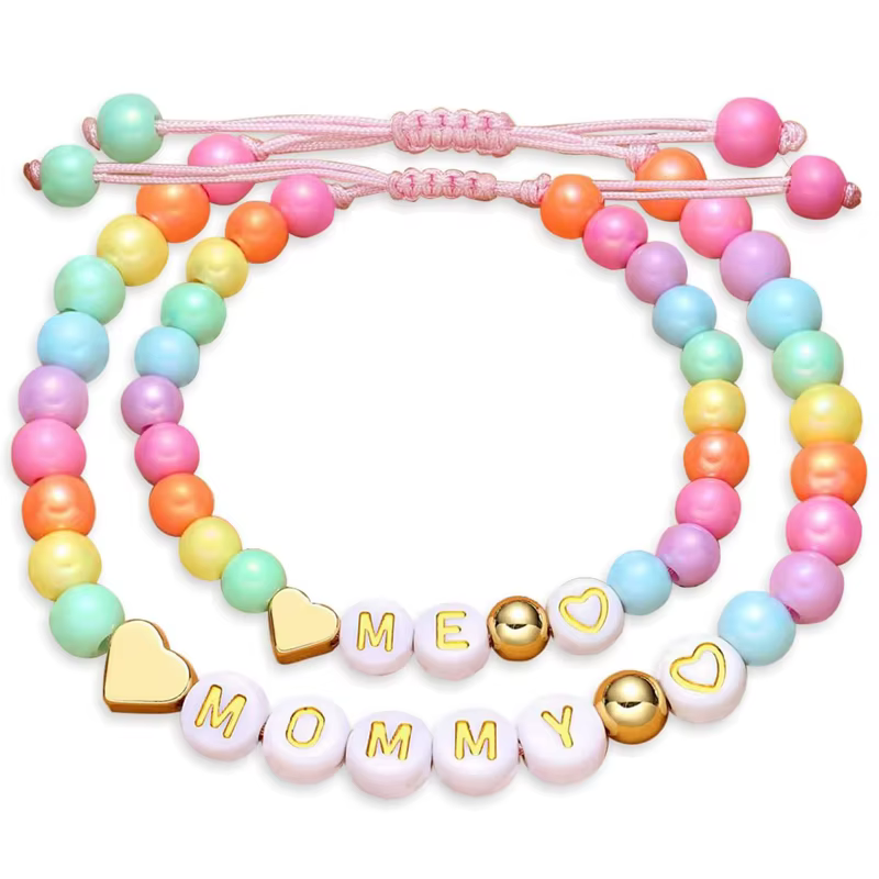 Ensemble de bracelets de perles mère-fille pour 2