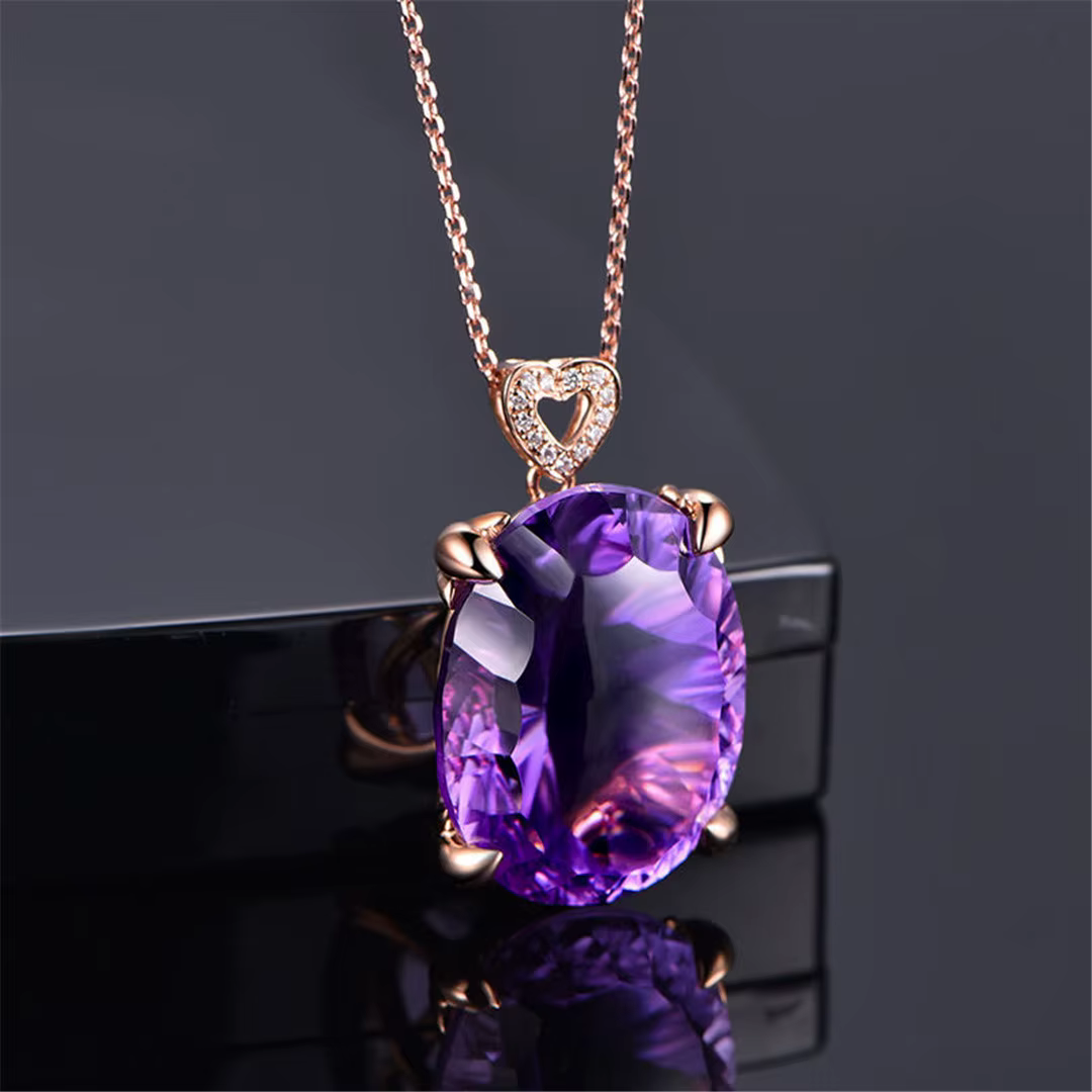 Pendentif en Quartz Naturel Violet