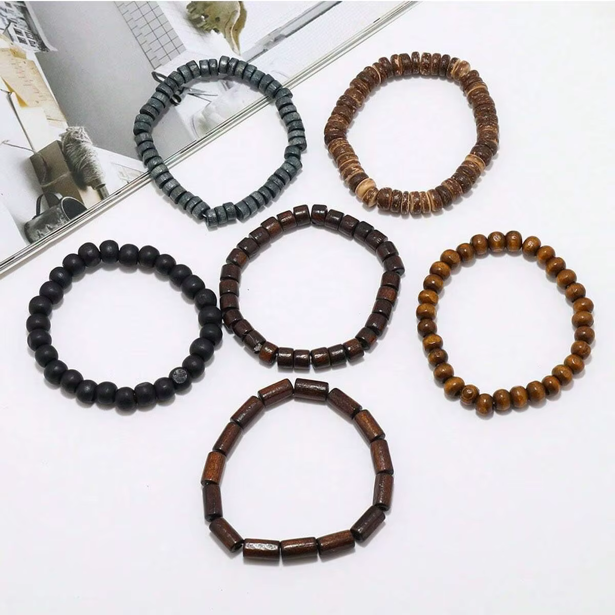Wodeen – Bracelet tressé en cuir pour hommes