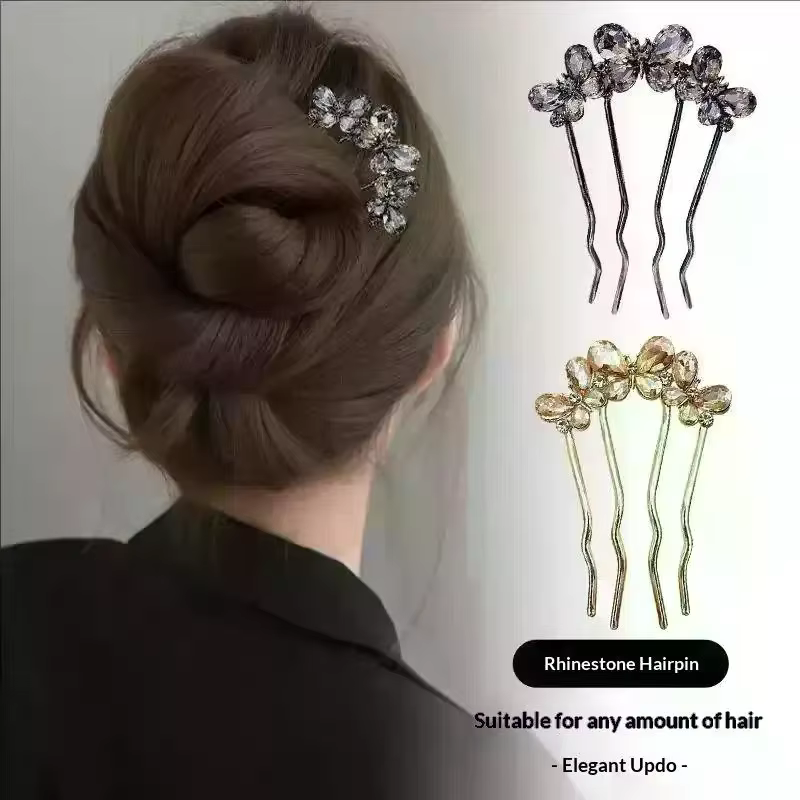Peignes à cheveux élégants en forme de fleur de perle