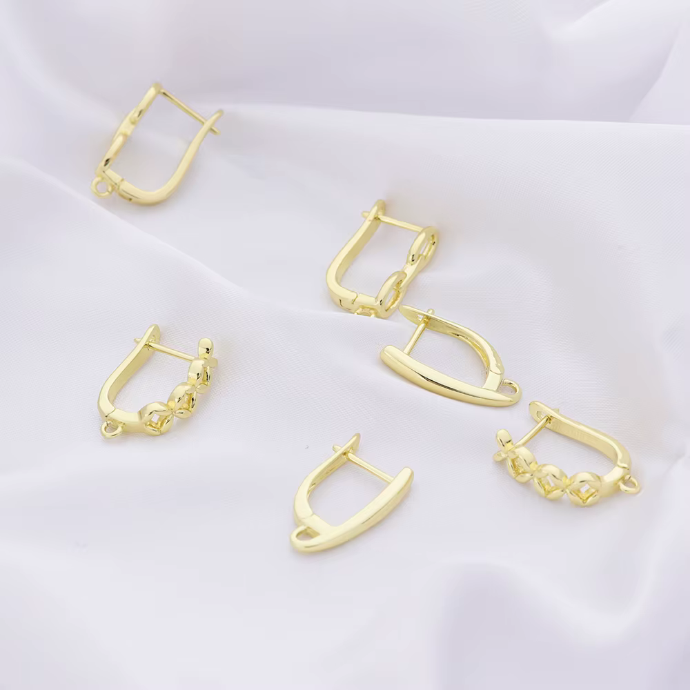 Boucles d'Oreilles en Cuivre Plaqué Or 14k