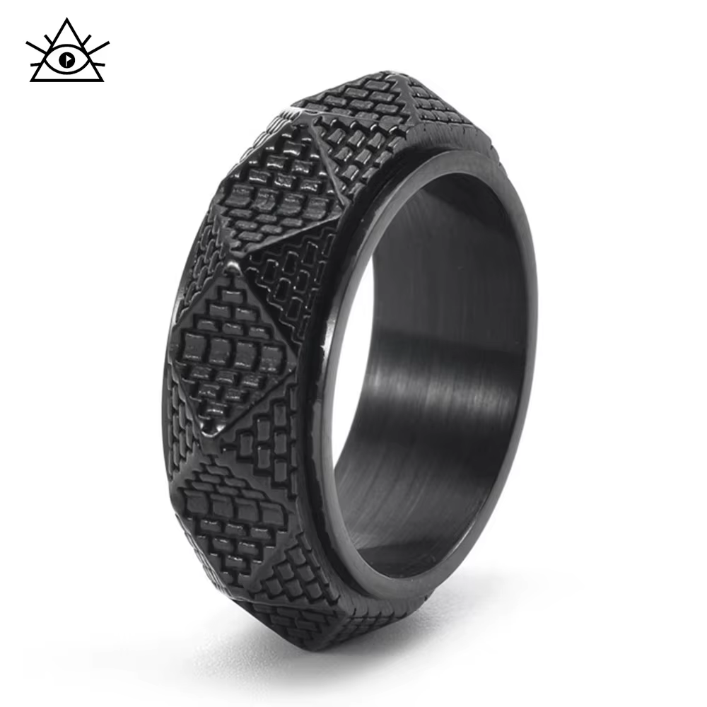 Bague rotative en acier inoxydable pour hommes