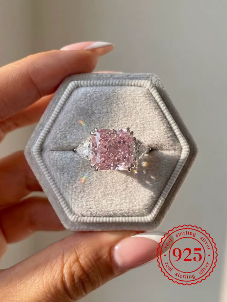 Bague en argent Sterling 925 brillante pour femmes