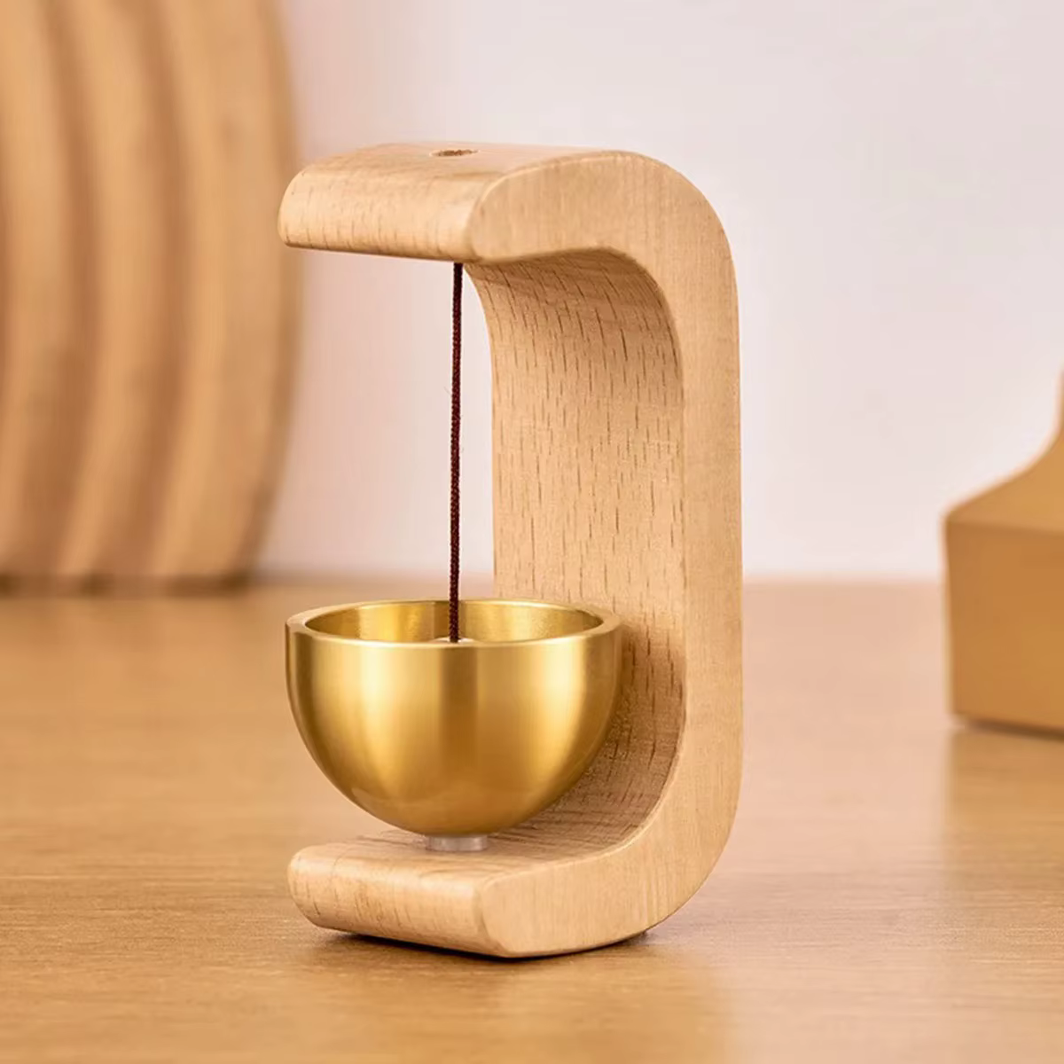 Décorations suspendues carillons éoliens en bois japonais sonnette sans fil