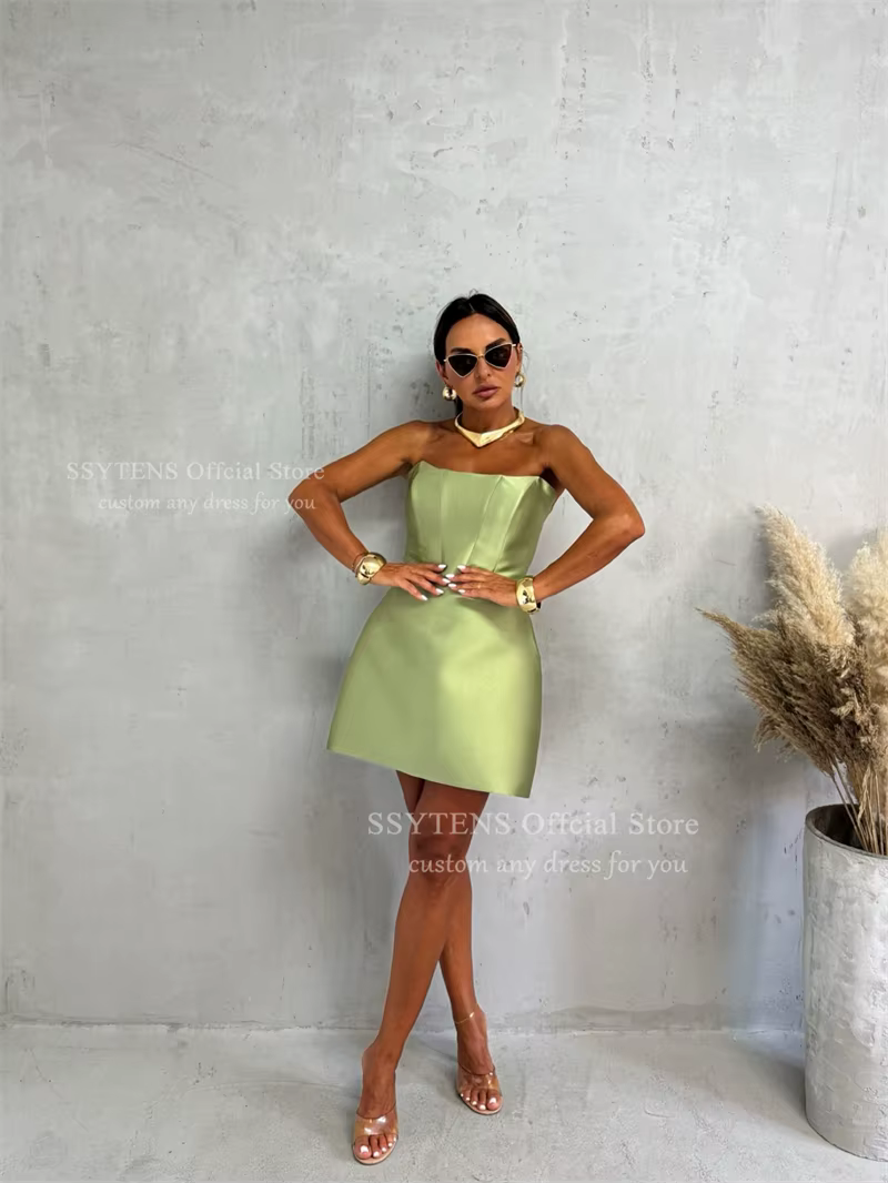 SSYTENS – robe de soirée de mariage courte et élégante
