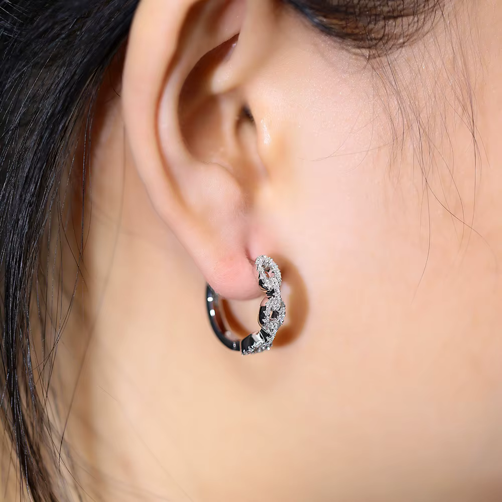 Vinregem 3EX VVS1 D 0.58CT vrais diamants Moissanite pierres précieuses boucles d'oreilles en argent Sterling 925 massif bijoux fins avec GRA vente en gros