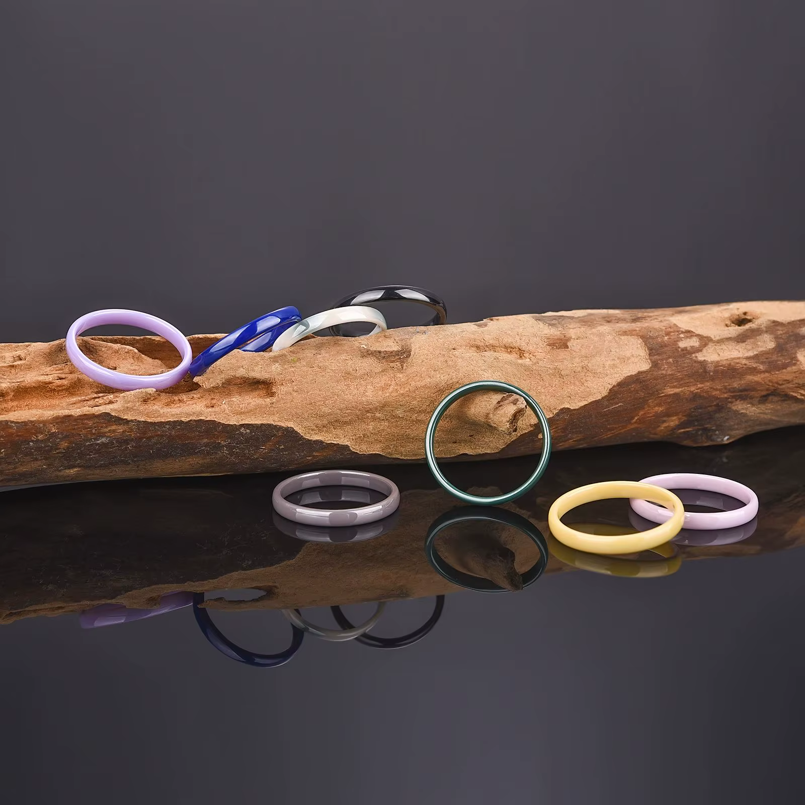 Bague Circulaire en Céramique pour Femme et Homme