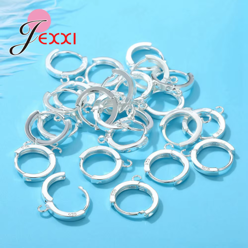 Boucles d'oreilles créoles classiques en argent Sterling 925