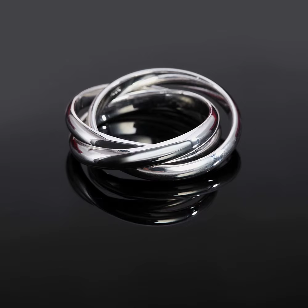 Bagues rondes en argent Sterling 925 pour femme