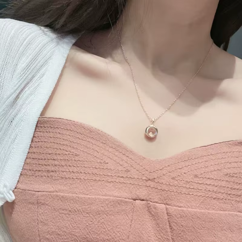 Collier plaqué or 18 carats Happy 1 Move Stone 5A