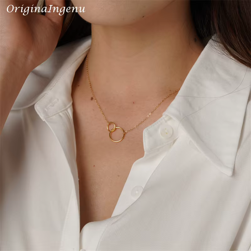 Collier personnalisé en or 14K pour femmes
