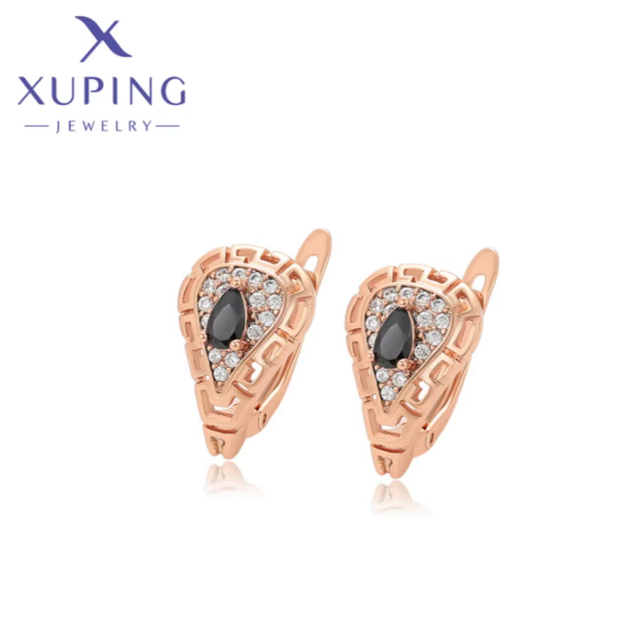 Xuping bijoux nouvelle forme Simple élégante mode couleur or Rose boucles d'oreilles pour femmes dame cadeau de fête de noël 14E 23111902