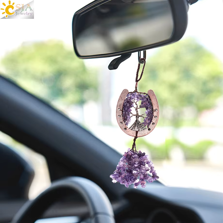 Pendentif arbre de vie Reiki pour rétroviseur de voiture