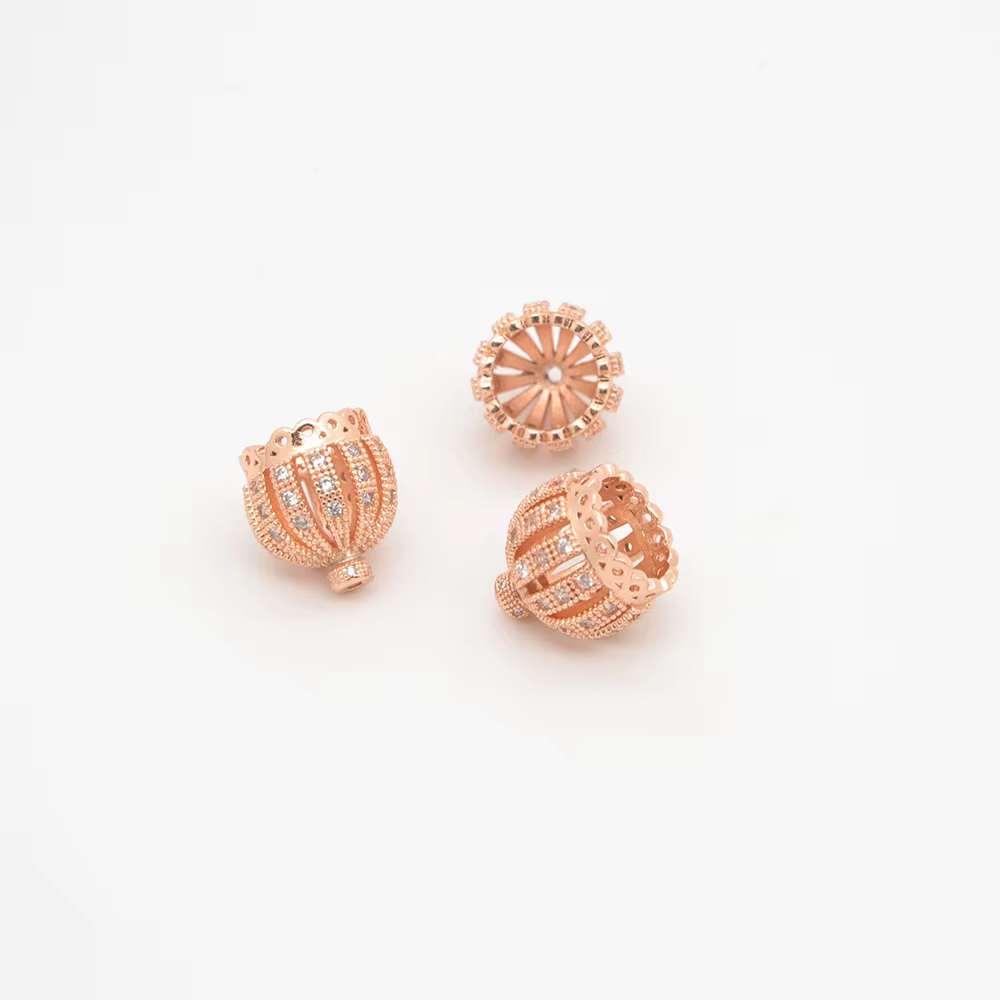 Perles d'espacement couronne creuse pour bricolage