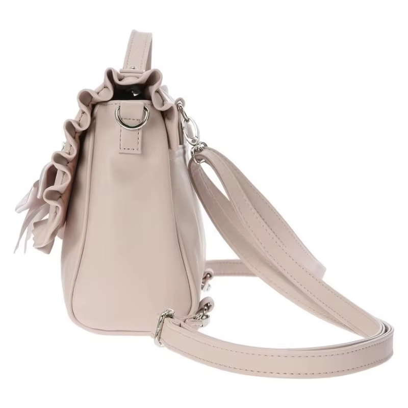 Lolita Knot femmes Bapa sac à main simple épaule bandoulière Double sac coréen Sle décontracté en cuir PU Kawaii sac à dos Ita sac