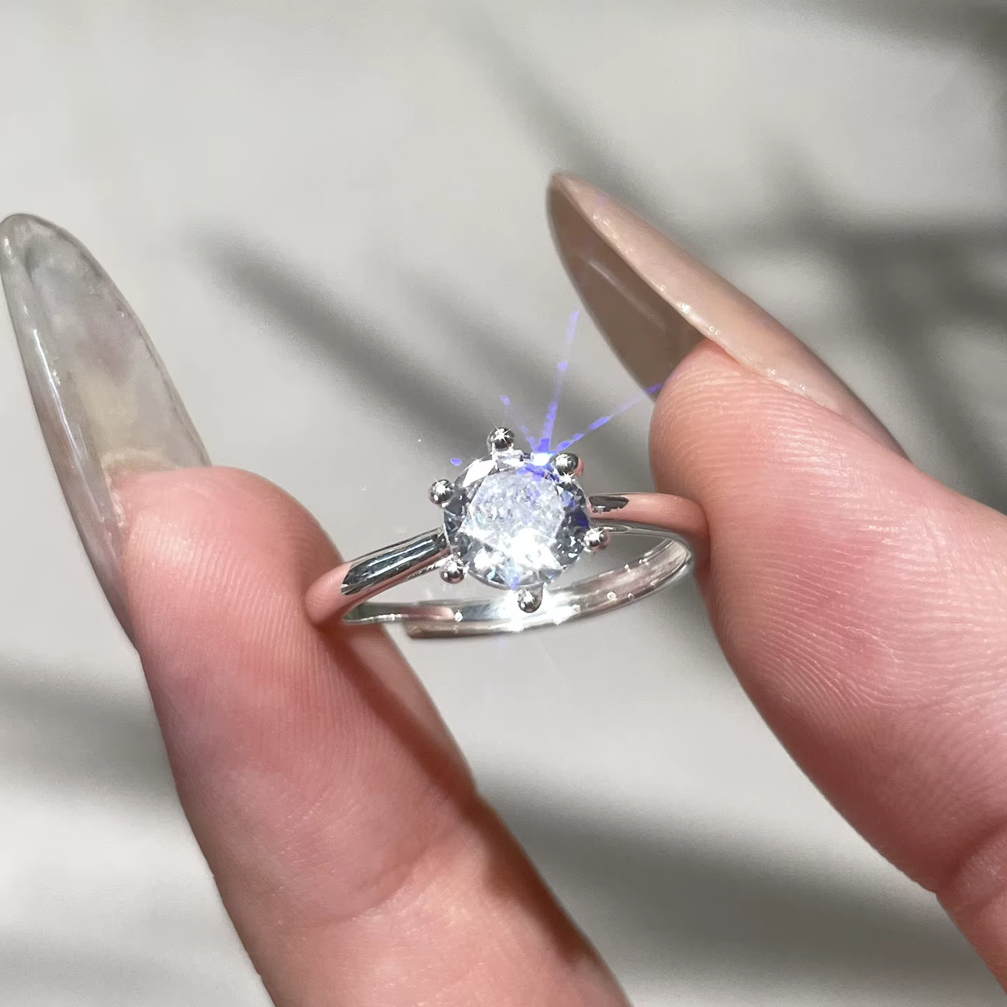 Bague en argent Sterling S925 véritable pour femmes